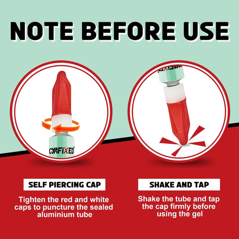 Clear Gel Super Glue For Wood Plastic Metal Bonding Instant Adhesive For Crafts instructions on cap usage.