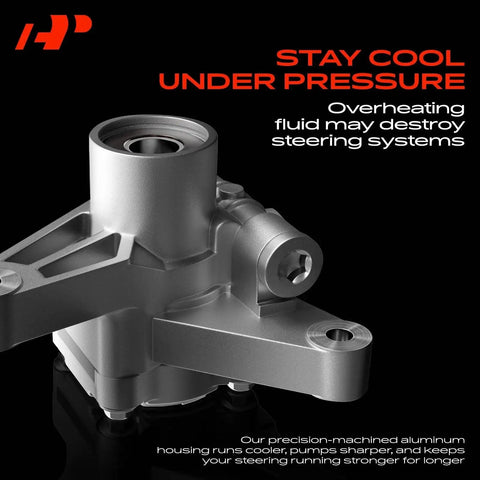 Close-up view of power steering pump housing design for Jeep Grand Cherokee 1993 1995 Cherokee 1991 1995 Comanche 1991 1992