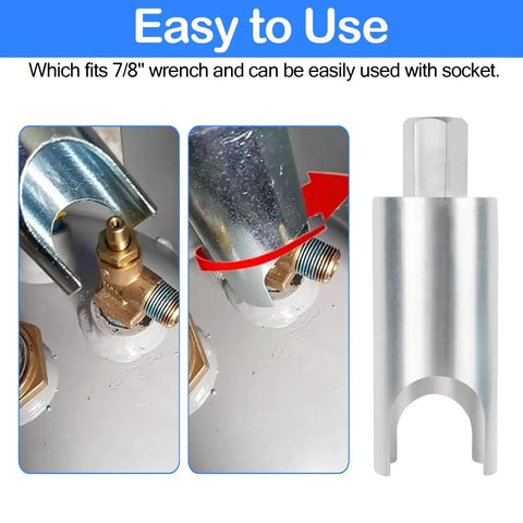 RV Water Heater Pressure Relief Valve Remover Socket Tool for Campers Motorhomes and Boats Use with a 7 8 Inch Wrench