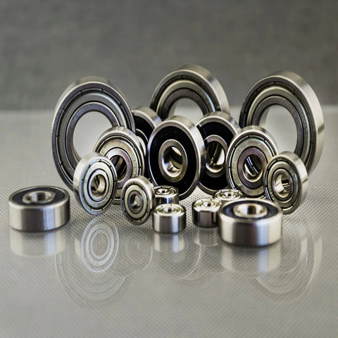 Deep groove ball bearings, assorted sizes, double sealed carbon steel, 8 pcs