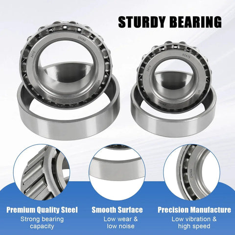 Four Sets 8000 Lb Trailer Axle Bearing Kit For 1.25 To 1.75 Inch D42 Spindle Includes Inner Bearing 25580 shown