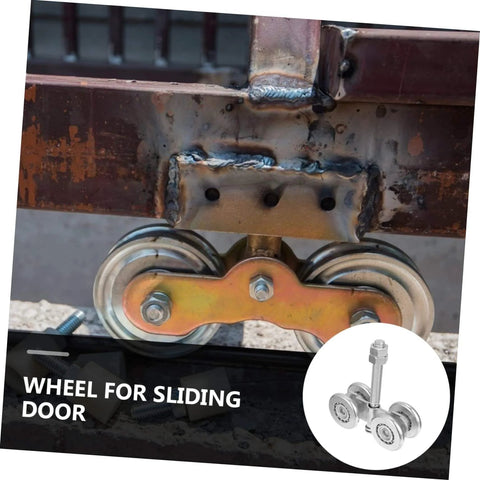 Heavy Duty Sliding Door Wheel Set With Steel Track Roller For Barn Doors And Wardrobes Smooth Glide Replacement Kit