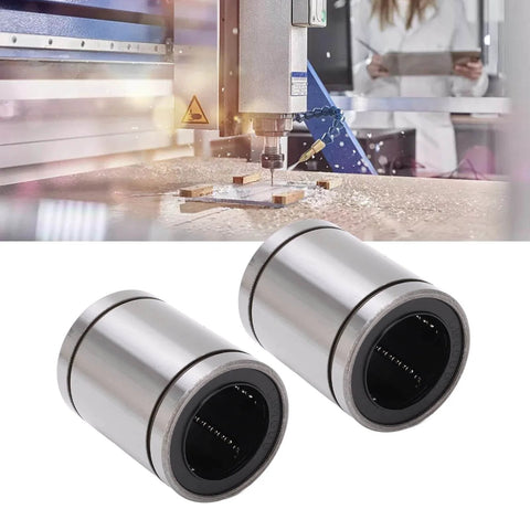 Two Pack LM40UU Linear Ball Bearings 40Mm Inner Diameter 60Mm Outer Diameter Steel Linear Motion Bushings For 3D Printers, CNC Routers