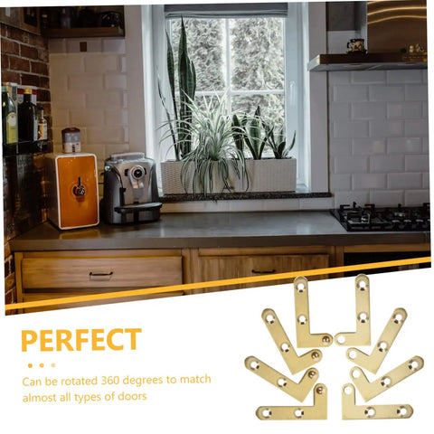 Hidden 360 Degree Rotating Hinge Set for Cabinets and French Doors, Concealed Door Hardware in kitchen with countertop view