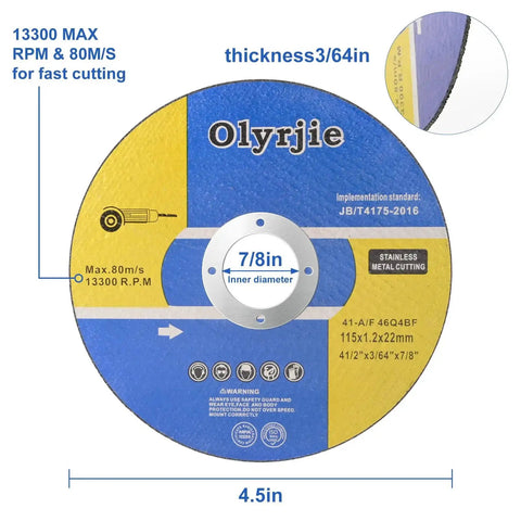 Ten Pack Four And A Half Inch Cut Off Wheels For Angle Grinders Ultra Thin Metal Cutting Discs Designed For Fast Clean Cuts