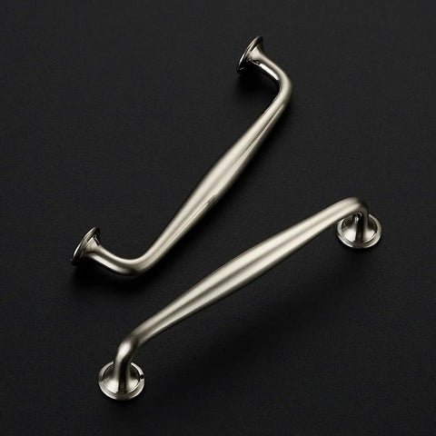 5 Pack 5 Inch Brushed Nickel Kitchen Cabinet Handles Solid Zinc Alloy Cupboard And Drawer Pulls For Cabinets And Furniture, Contemporary Design