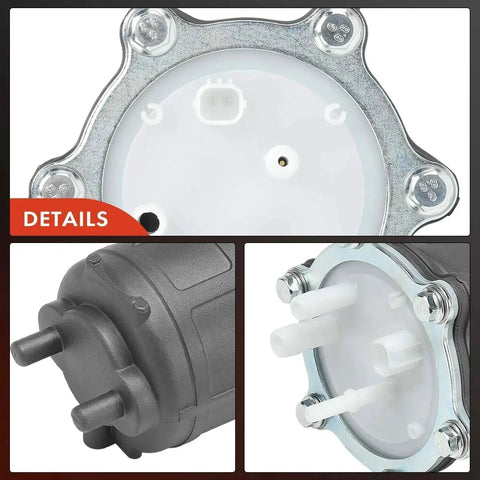 Close-up views of Honda Electric Fuel Pump for ATV Fits TRX420 Rancher 2007 To 2014, TRX500 Foreman 2012 To 2013, TRX700XX 2008 To 2009 Replacement Part 16700-HP5-602 Direct Fit Easy Install.