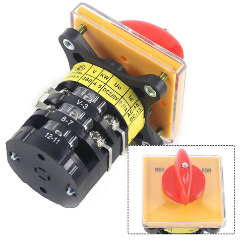 Forward Reverse 3 Phase Milling Switch Rock Solid Rotary Universal Changeover Selector for milling machines, metal and plastic construction