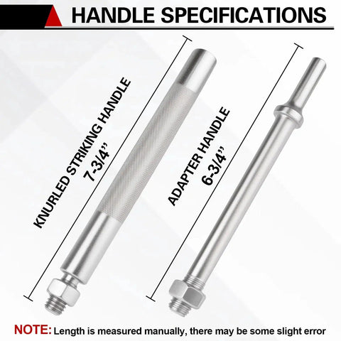 Heavy Duty Ball Joint Separator With Three Fork Sizes For Pitman Arm And Tie Rod Removal, knurled striking and adapter handle