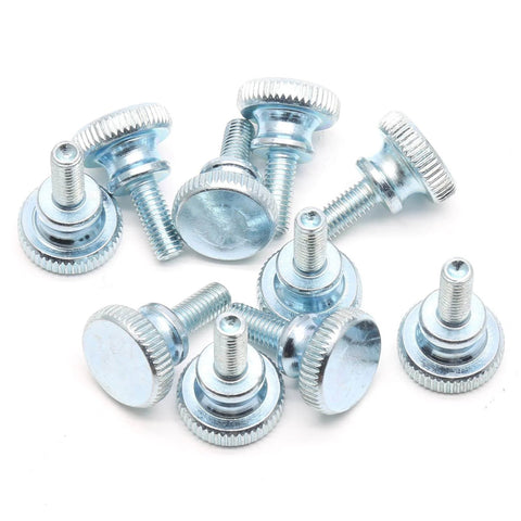 10 Pcs M5 Knurled Thumb Screws Zinc Plated Flat Head Grip Knobs M5x12mm Durable Rust Resistant Hardware
