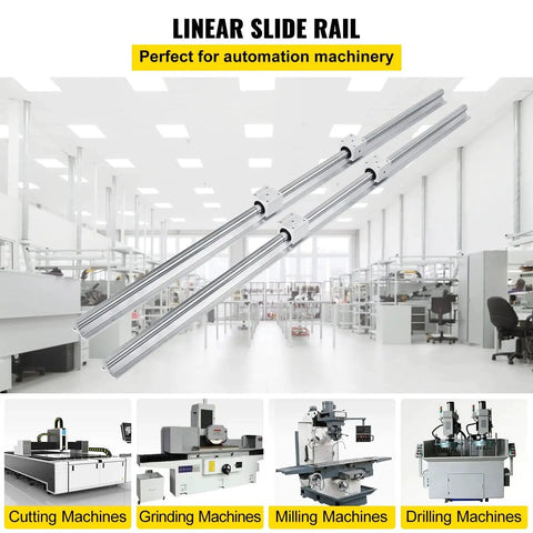 Heavy Duty Linear Rail Kit SBR20 1200mm With Four SBR20UU Bearing Blocks for DIY CNC motion in workshop setup