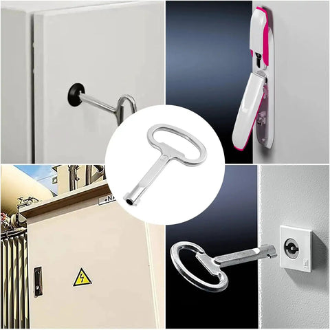 6mm Hole Universal Cabinet Key For Switchgear Control Network GGD Cabinets And AE Boxes Industrial Enclosures 2 Pack in use