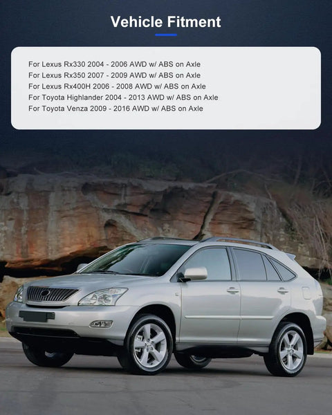 A silver SUV parked outdoors, compatible with Rear Wheel Hub Bearing Assembly For AWD Ready To Roll 5 Lug 512284 Without ABS.