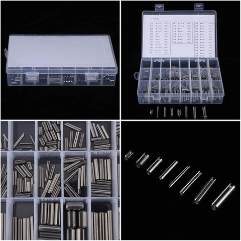 280 Piece Roll Pin Set M1.5 To M8 Slotted Spring Pins Steel Split Expansion Pins Hardware Kit With Durable 304 Stainless Quality