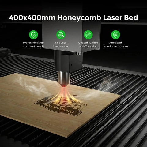400x400mm Honeycomb Laser Bed For CO2 Laser Cutters, Desktop Engraver Accessories, Coated Working Table With Heat Dissipation