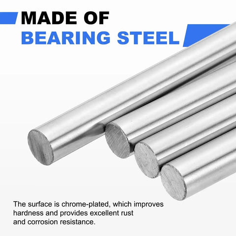 2 Pack 10Mm By 350Mm Linear Motion Rods Hardened Chrome Plated HRC50 For 3D Printers DIY CNC Smooth Glide Ball Bearing Steel Shafts