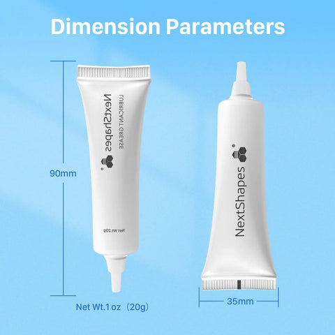 Heavy Duty 20g 3D Printer Lubricating Grease Oil Paste shown in white tube with dimensions for LCD DLP FDM printers