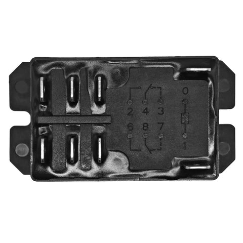 Back view of DPDT 12V DC 30A Power Relay Pack Of 2 For General Purpose Applications Dual Pole Double Throw Relay With 12 Volts Coil