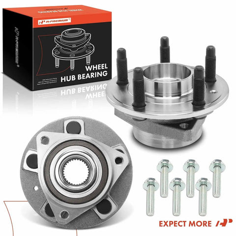 Two Front And Rear Wheel Bearing And Hub Assemblies With Bolts 5-Lug, Compatible With Chevrolet GMC Buick Cadillac Saab Models