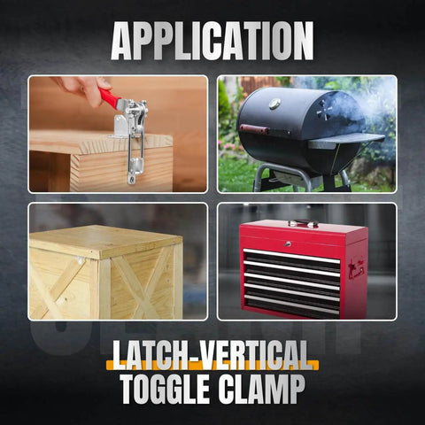 Beefy Heavy Duty Toggle Clamp 1980 Lbs Holding Capacity with Adjustable 90 Degree Vertical U Bolt Latch and Anti Slip Grip applications