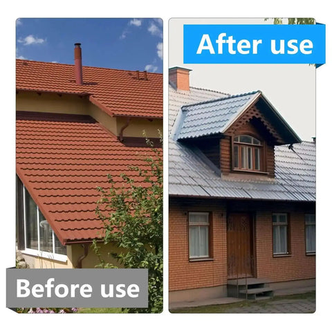 Before and after use of Aluminum Flashing Roll 6 Inch By 10 Foot 32 Gauge For Roofing Panels And DIY Projects Weatherproof Sealant