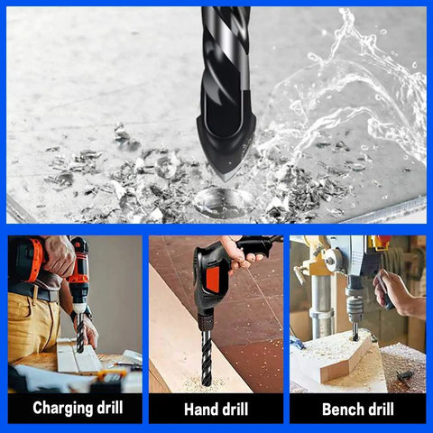 10-Piece Masonry Drill Bit Set for Concrete Tile Glass Ceramic Brick 1 Eighth to 1 Half Inch Heavy Duty Tungsten Carbide Alloy Tip in use