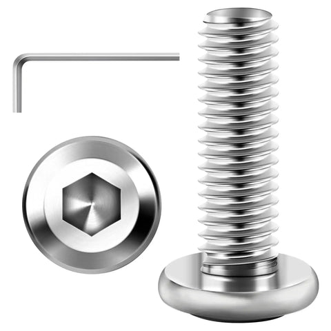 30Pcs M6 Socket Head Cap Screws Kit With 20mm Length And 1.0 Pitch Stainless Steel 304 Full Thread Hex Drive Includes Hex Wrench