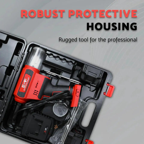 Brushless Cordless Rivet Gun Kit 1 Eighth Inch To 1 Quarter Inch Heavy Duty Pro Grade in protective case with accessories