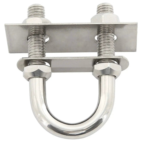 Stainless Steel Bow And Stern Eye U Bolts With Nuts And Washers One Half Inch Diameter Four And One Quarter Inch Thread Length Two Pack