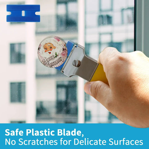 Razor Blade Scraper Kit With Four Scrapers And Forty Replacement Blades Metal And Plastic For Glass Caulk Adhesive Stickers Decals