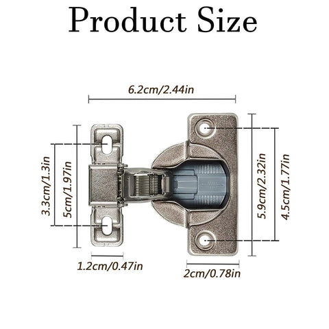 4 Pack Soft Close Cabinet Hinges For Kitchen And RV Concealed Self Closing Hidden Hinges Adjustable 3 Way Overlay For Face Frame Cabinets