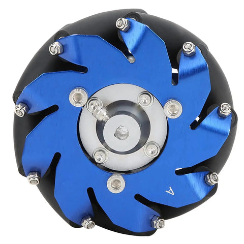 Beefy Omnidirectional 4 Inch Mecanum Wheel Drive With Aluminum Body And TPU Rubber Rollers Qiilu Industrial Robot Parts