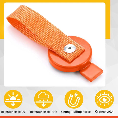 Orange surge brake lockout key with nylon fabric strap for UFP boat trailers