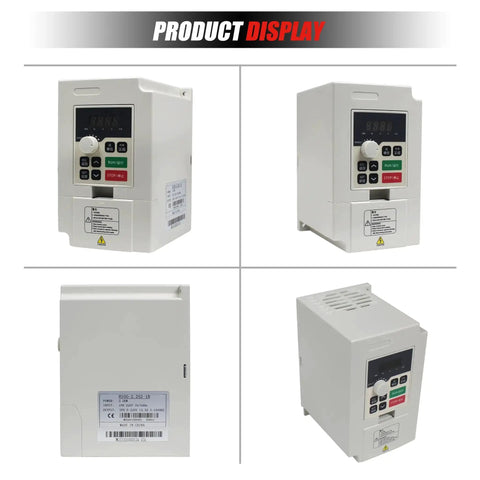 Beast 2.2KW VFD Inverter For CNC Router Milling And Engraving, 220V 11A 3HP Variable Frequency Drive, front and side views.