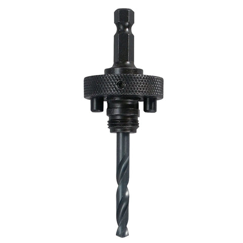 Durable Hardened Carbon Steel Hole Saw Arbor With Three Eighths Inch Shank And Six Length For Faster Penetration Starts On Contact Split Point Pilot Drill Lenox