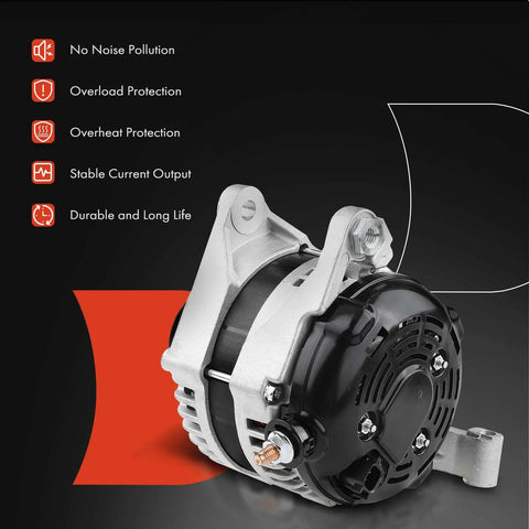 Alternator For Dodge Ram 1500 Durango Nitro And Jeep Grand Cherokee Commander Liberty And Chrysler Aspen Ready To Roll 12V 160A CW 6 Groove Pulley Replace 56029914A 56029914AD