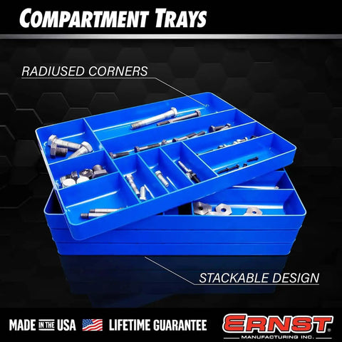 10 Compartment Drawer Organizer Tough As Nails Heavy Duty Stackable Tray For Garage Tool Organization Low Profile Toolbox