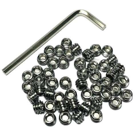 50 Piece Set Screws One Quarter Twenty By Three Sixteenths Inch 304 Stainless Steel Allen Head Hex Socket Grub Screws With Allen Wrench