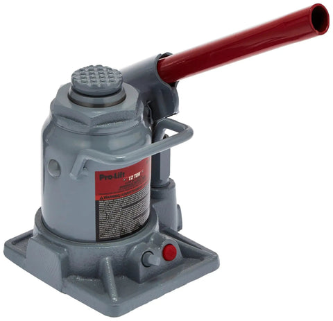 12 Ton Hydraulic Bottle Jack With Steel Lifting Saddle And Extension Screw For Precise Height Adjustment Built In Bypass System