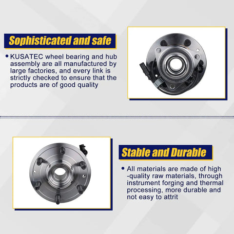 Front Wheel Bearing And Hub Assembly For AWD 4WD SUVs And Trucks, Fits Cadillac Escalade, Chevy, GMC, 6 Lug With ABS, product showcase