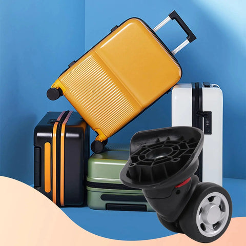 4 Pieces Universal Swivel Left Suitcase Wheel Replacement Black 360 Degree Wheel For Luggage 115W Series W055 Quiet Abrasion