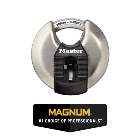 70mm Disc Padlock With Tough Cut Octagonal Boron Carbide Shackle For Indoor And Outdoor Security, front view
