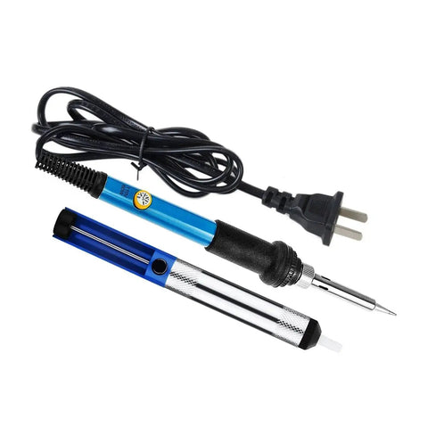 Soldering iron with plug and solder sucker from Pro DIY Instrument Cluster Stepper Motor Repair Kit X27 168 For 2003 2006 GM Chevy