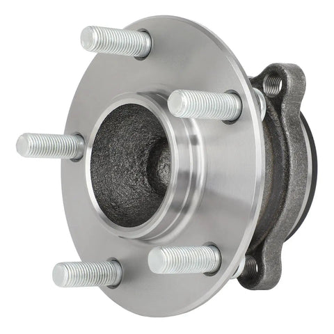 Side view of Pair Rear Wheel Bearing Hubs Assembly For Mazda 6 2014-2020 And CX-5 2013-2020 FWD Replacement Kit with 5 Lug 4 Bolt Square Flange.