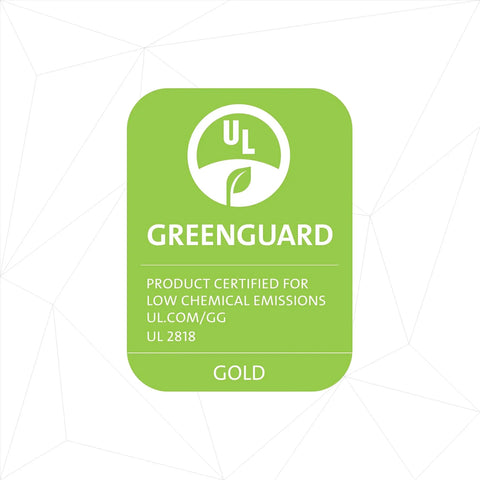UL GREENGUARD Gold certification badge for low chemical emissions