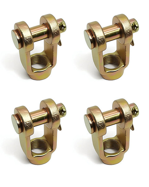 4 Pack Slack Adjuster Clevis Pin Kit With A Half Inch Pin And Five Eighths Thread Forged Brake Yoke Set For Type 20 24 And 30 Air Brake Chambers Replaces Meritor 1245C185 And Bendix 228790