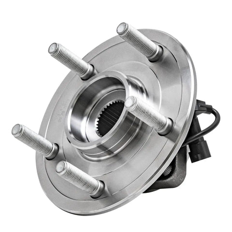 2 Front Wheel Bearing Hubs Set For 2012 To 2018 Ram 1500 Front Replacement 5 Lug 3 Bolt Triangular Flange ABS Sensor Includes 2 Hubs