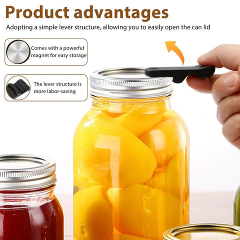 Demonstration of using 2 Pack Magnetic Canning Jar Opener For Mason Jars Easy Open For Standard And Wide Mouth Lids on a jar