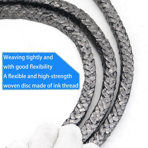 Graphite braided compression packing for pumps and mechanical seals, 1/8 x 1/8 in, 10 ft, Amazon BISS