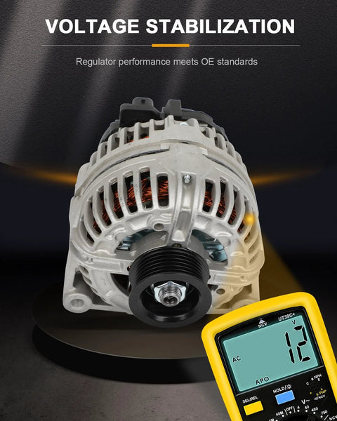 Alternator Replacement For GMC Sierra 1500 HD 2005-2006, Sierra 2500 HD 2005-2007, Sierra 3500 2005-2006, Yukon And Yukon XL 2005-2006, OE 11075